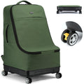 Green Car Seat Travel Bag with Spinner Wheels C9101