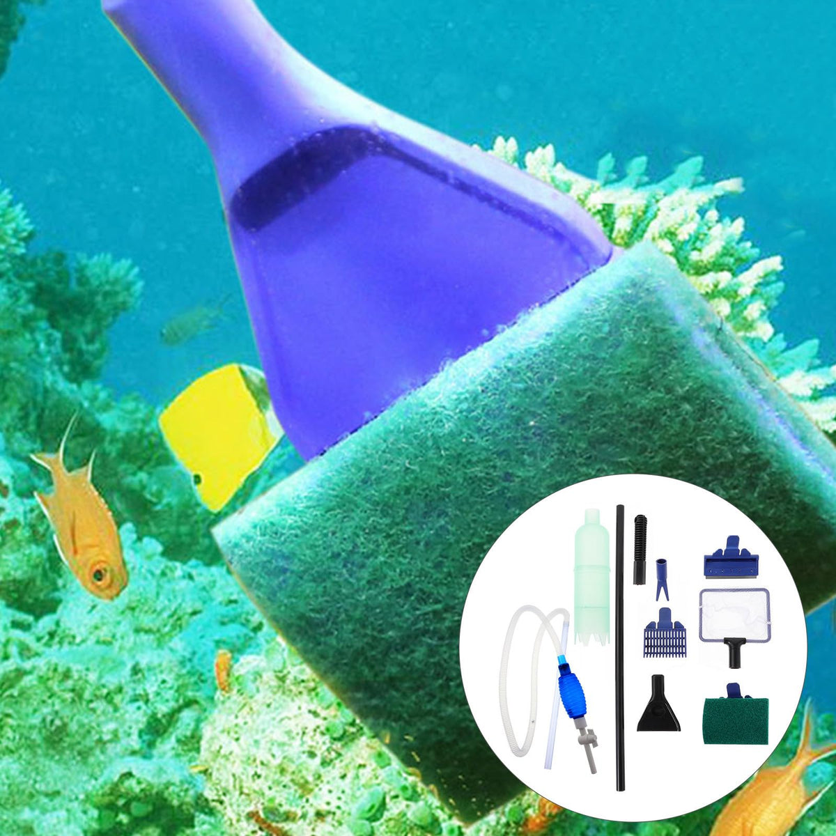 Aquarium Cleaning Tool Set with Hose and Airbag L328975