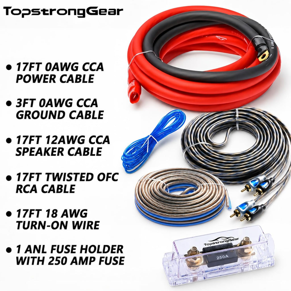 0 Gauge Amp Wiring Kit F298