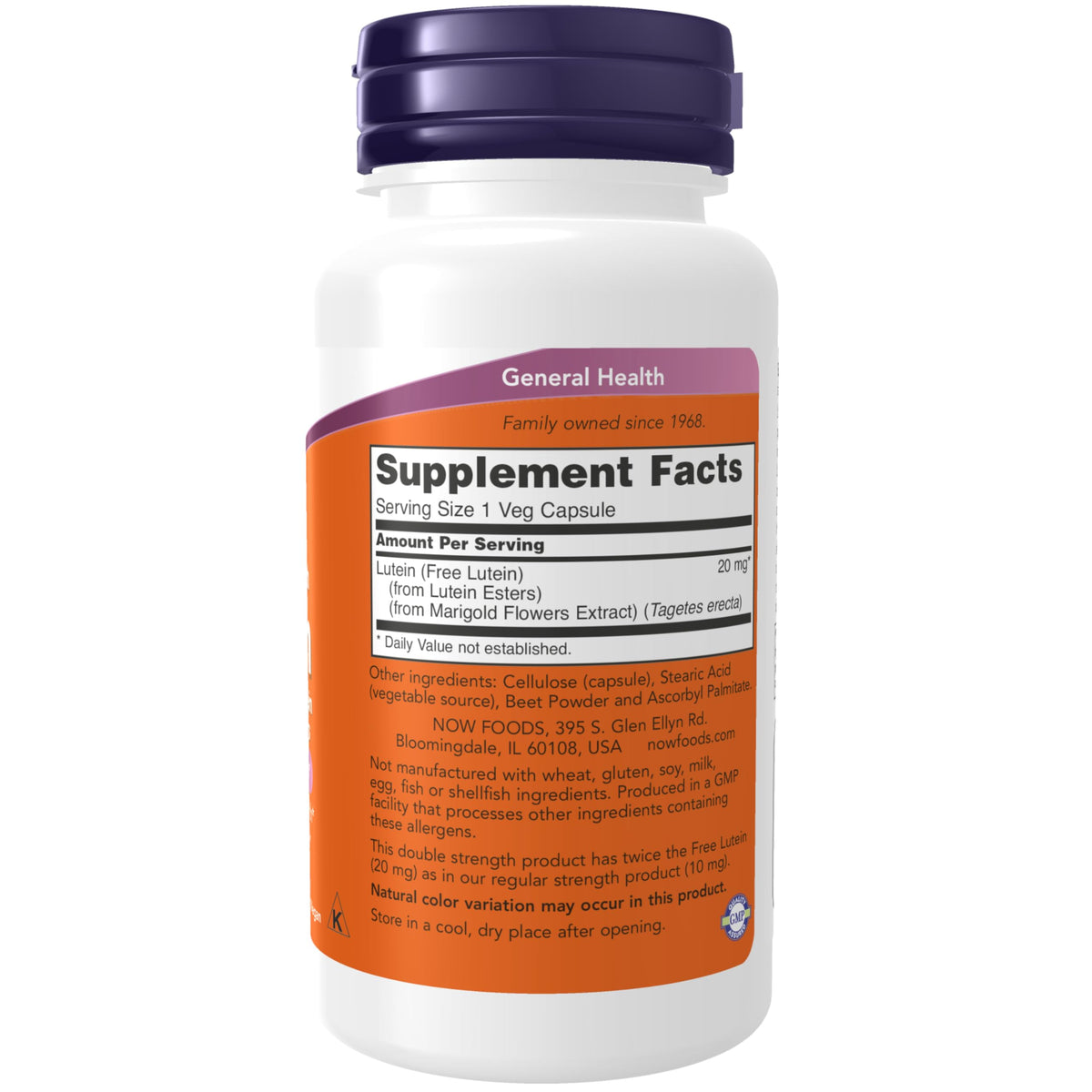 Lutein 20 mg 90 Veg Caps O5602