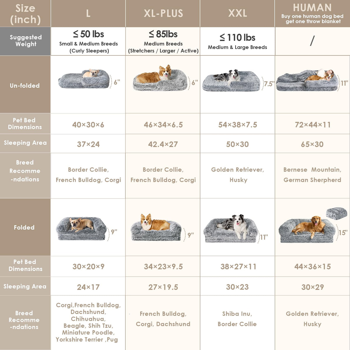 Foldable Orthopedic Dog Bed Y7944