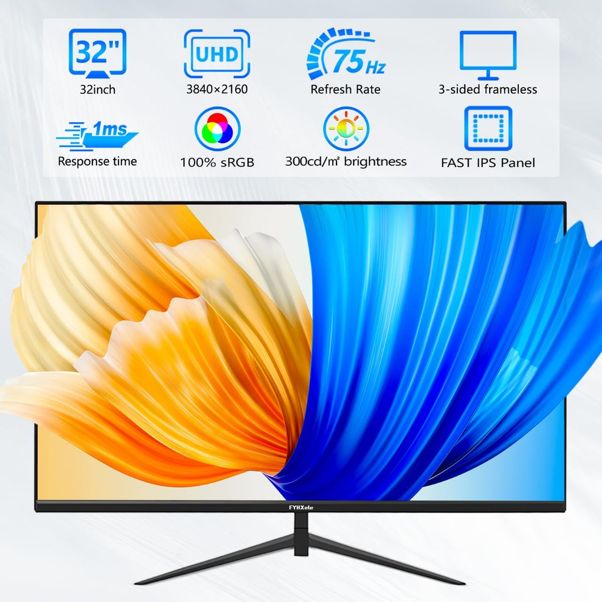 32 Inch 4K UHD IPS Computer Monitor 75hz 1MS I794272