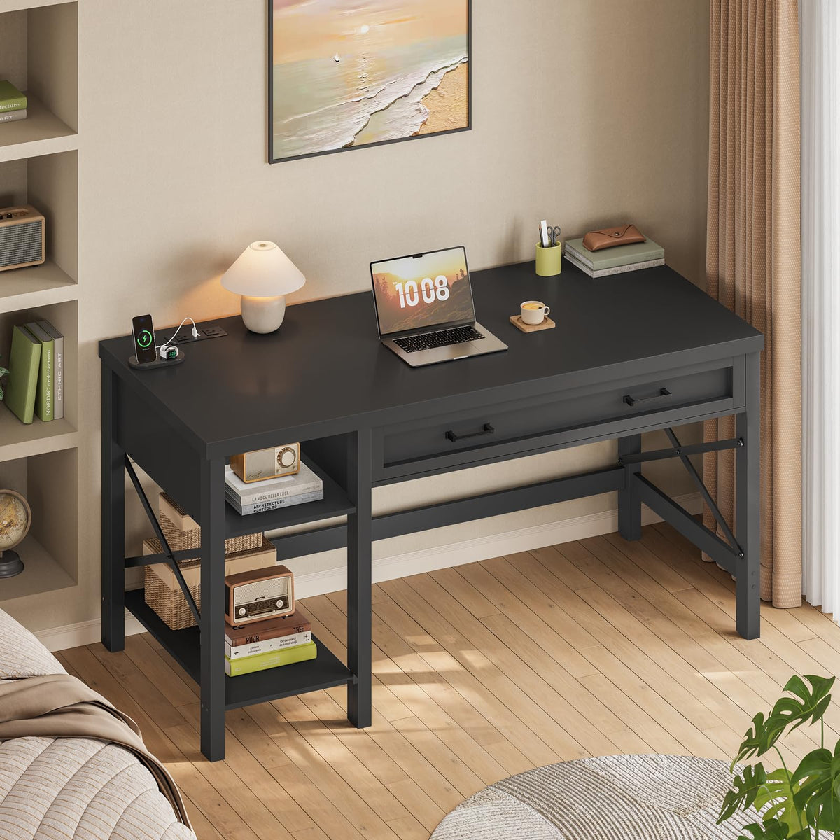 40" Farmhouse Small Desk with Drawers M4000