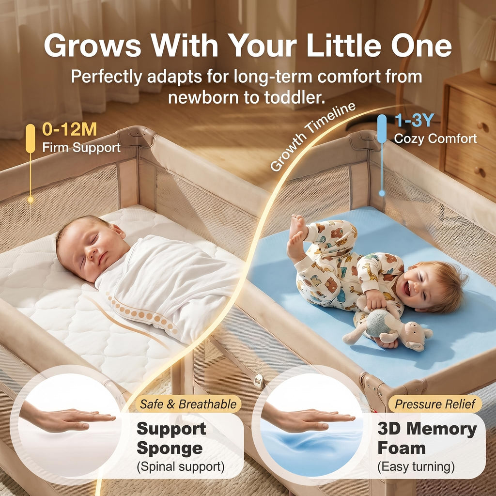 Dual Sided Memory Foam Pack and Play Mattress X3658