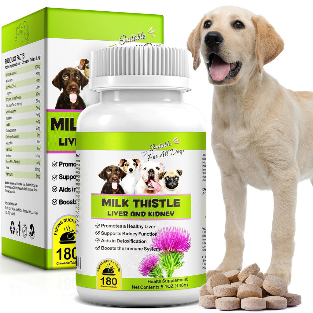 180 Chewable Milk Thistle Tablets for Dogs K576529