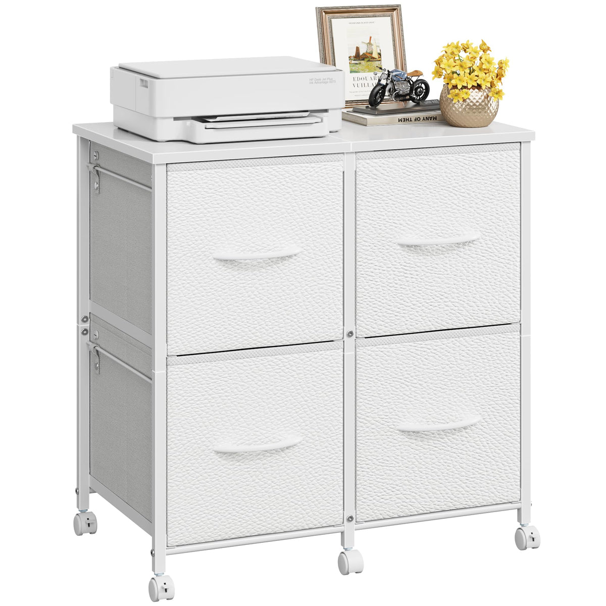 4 Drawer Mobile Lateral File Cabinet V994911