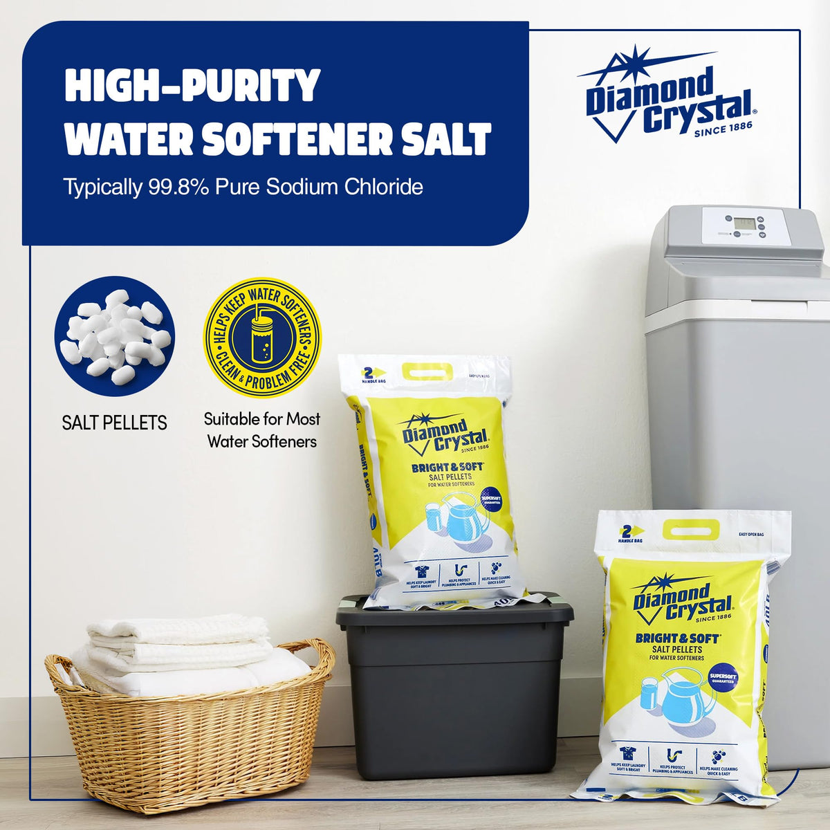 Water Softener Salt Pellets 50 Pounds T881432