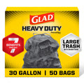 30 Gallon Unscented Heavy Duty Drawstring Trash Bags, 50 Count I64028