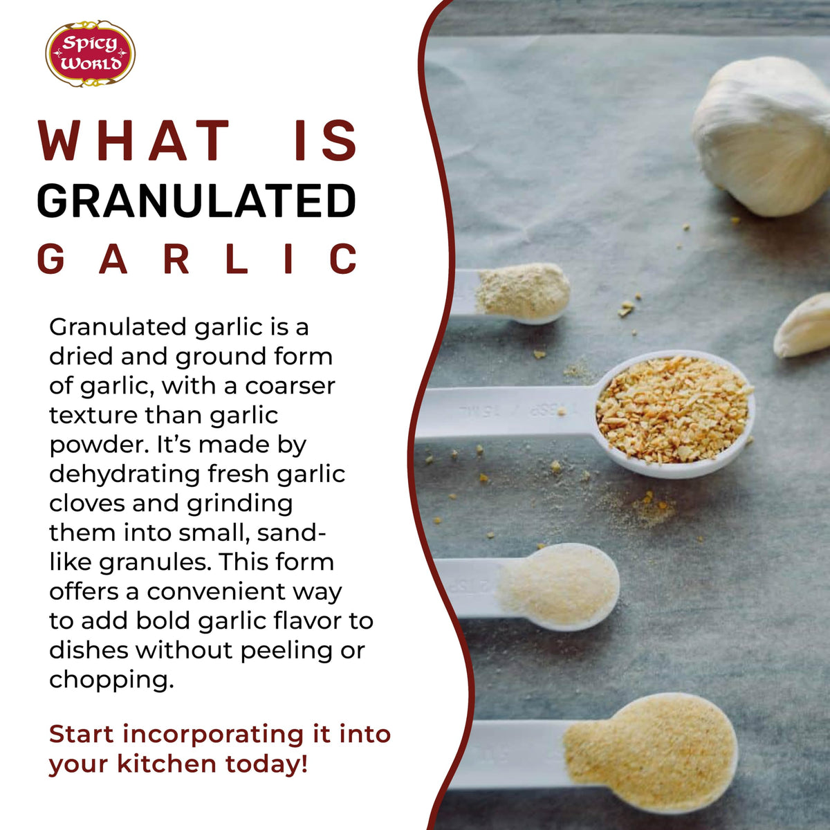 Granulated Garlic 6 LB Jar Gluten Free Non-GMO X6025