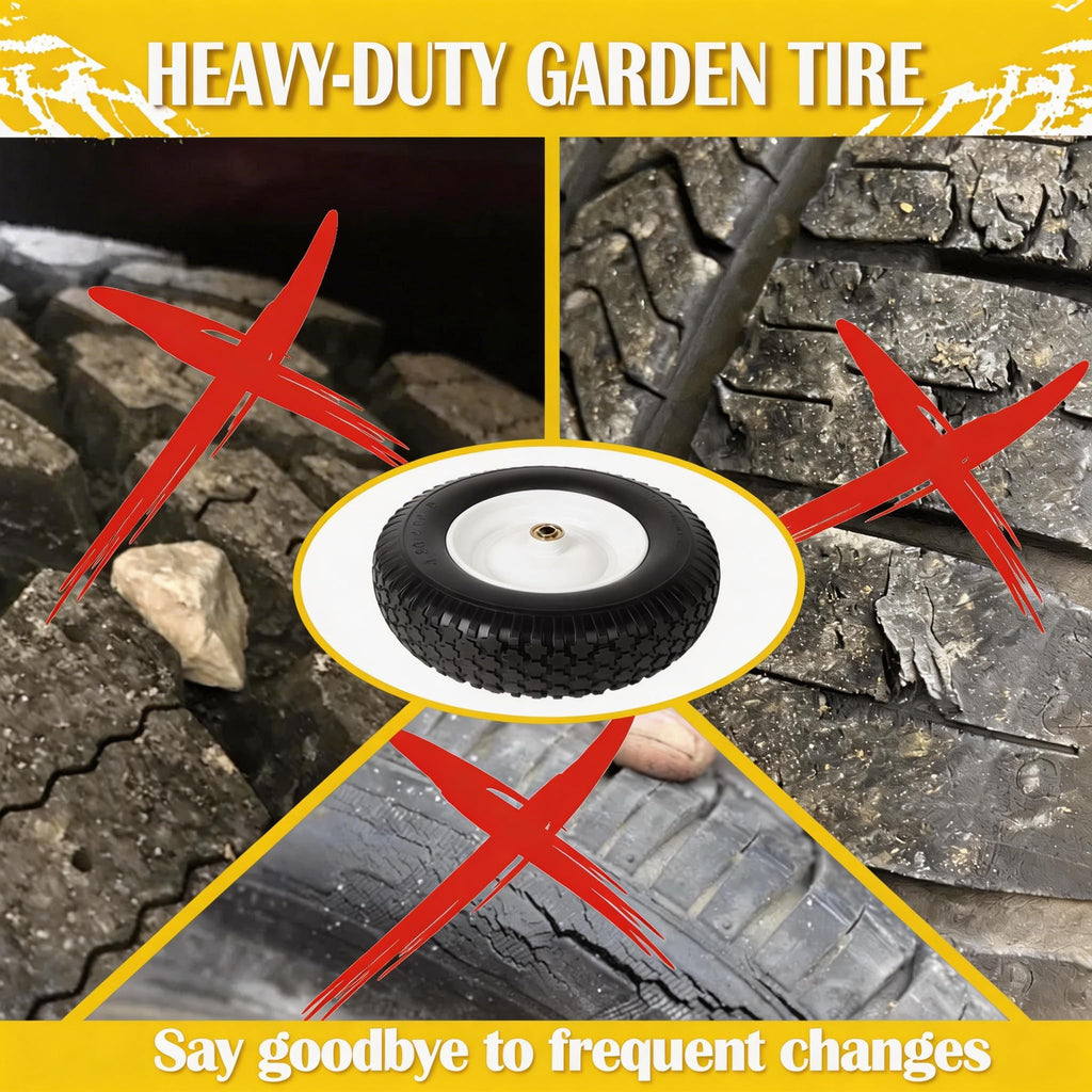 Flat Free Wheelbarrow Tire and Wheel 2 Pack W90807