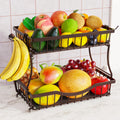 2 Tier Fruit Basket with 2 Banana Hangers V141
