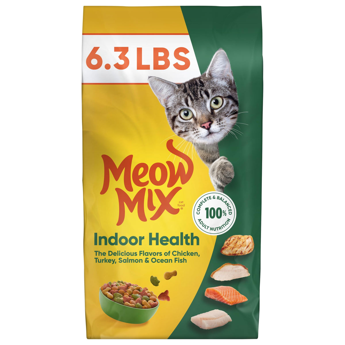 Indoor Health Dry Cat Food 6.3 Pound Bag Y56747