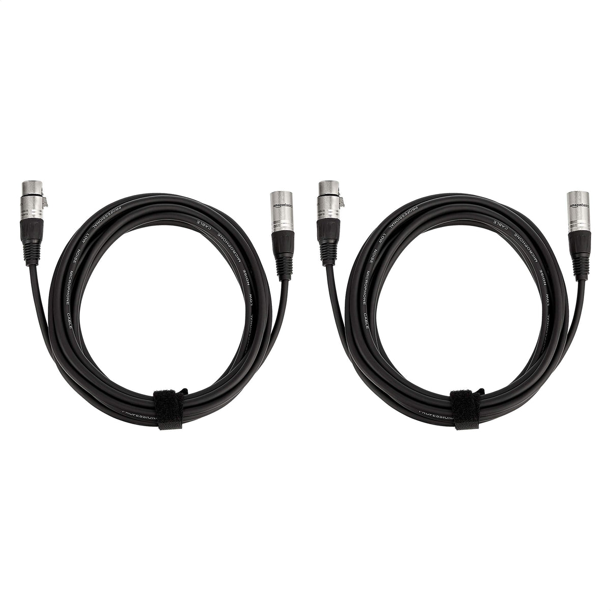 2-Pack 15 Foot Black XLR Microphone Cable O3483