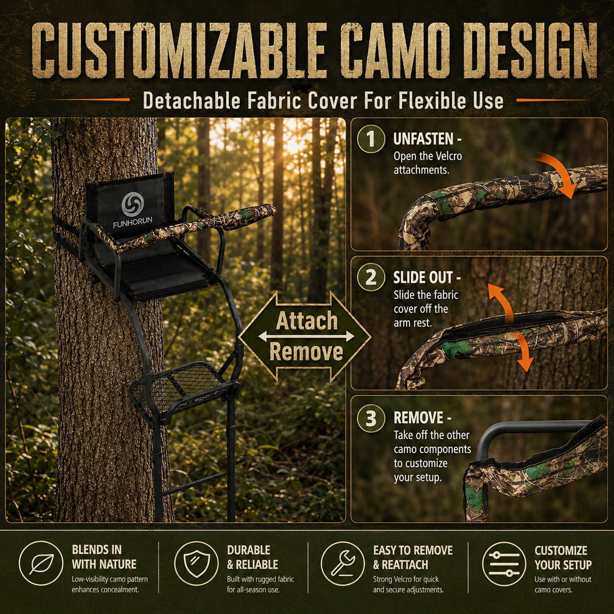 Ladder Tree Stand with Seat G2201