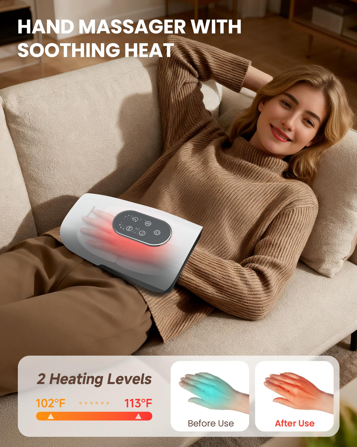 Cordless Hand Massager with Heat Compression K677192