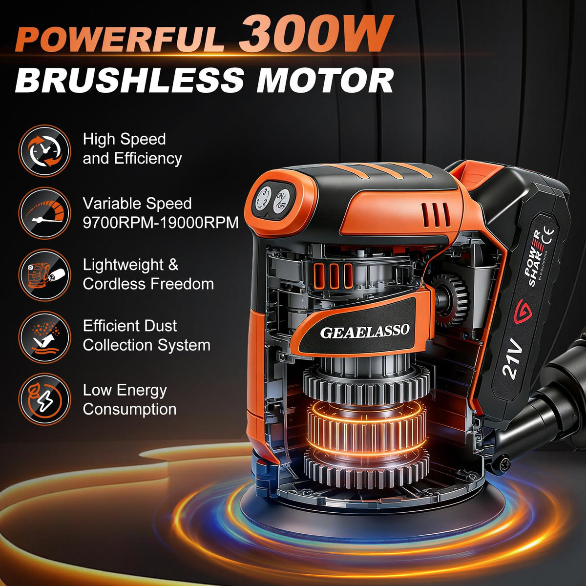 Cordless Random Orbital Sander 5 Inch N20051