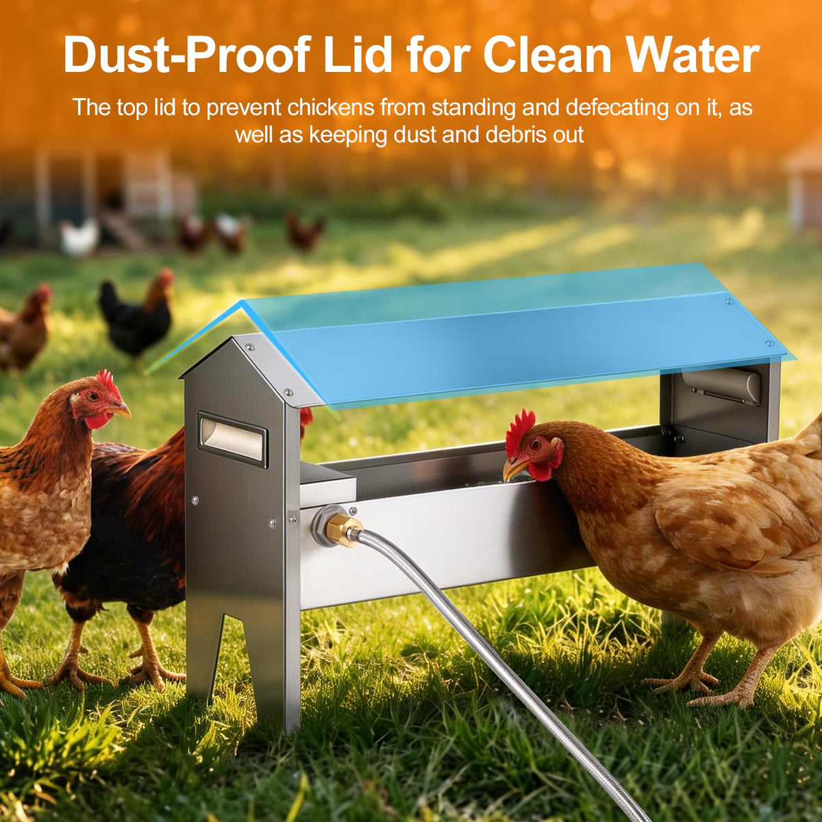 22'' Stainless Steel Automatic Chicken Waterer F492