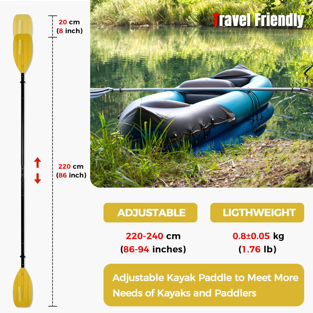 Adjustable Portable 5-Piece Kayak Paddle S677