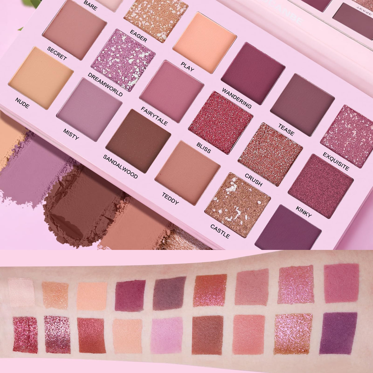 18 Colors Shimmer Matte Glitter Eyeshadow Palette G819