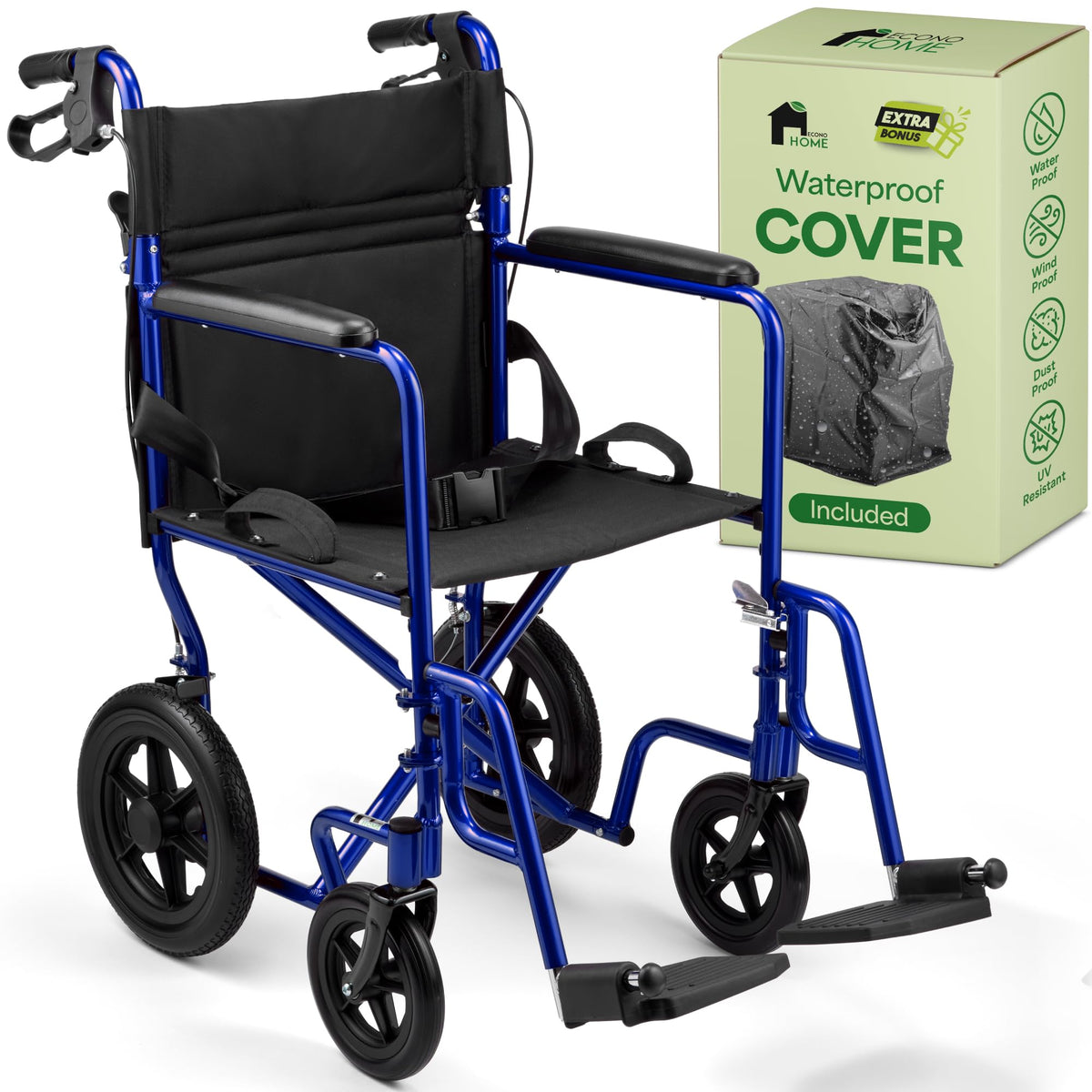 Lightweight Folding Wheelchair with Hand Brakes Z464