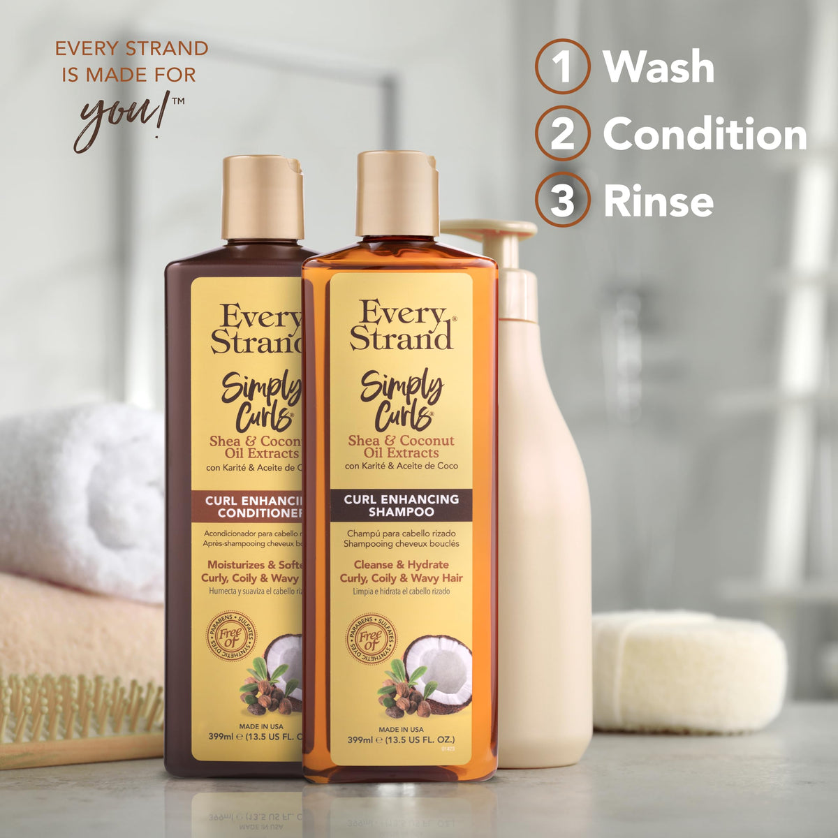 Sulfate Free Curl Enhancing Shampoo and Conditioner Set 13.5 oz M3248