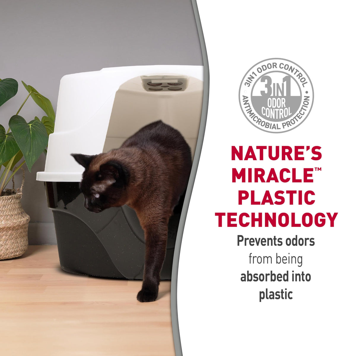 Hooded Corner Cat Litter Box with Charcoal Filter S570