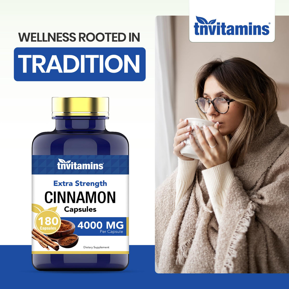 Cinnamon Capsules 4,000 mg Equivalent 180 Capsules S461346