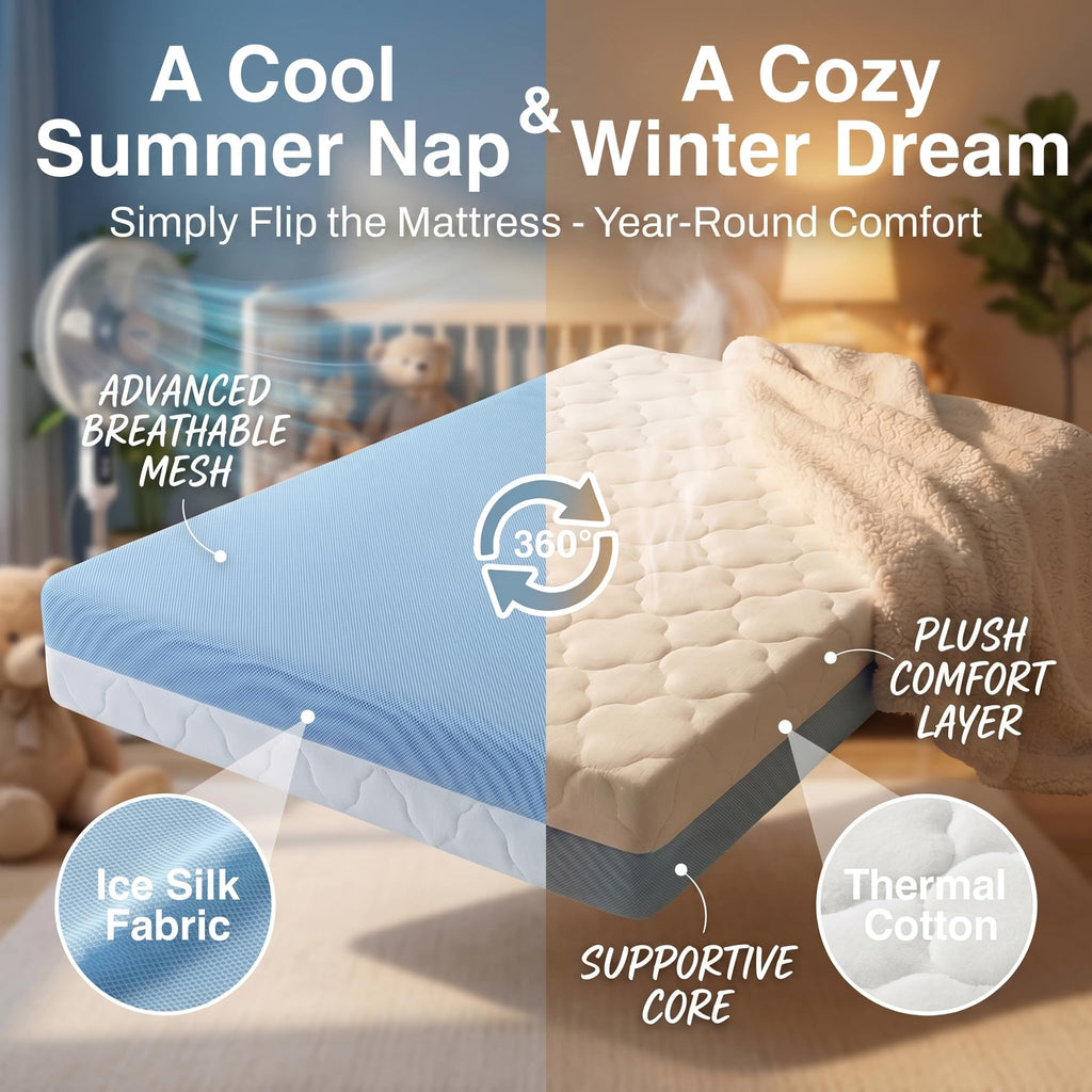 Dual Sided Memory Foam Pack and Play Mattress X3658