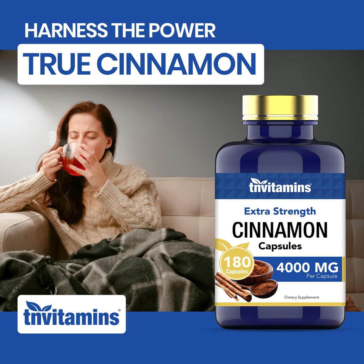 Cinnamon Capsules 4,000 mg Equivalent 180 Capsules S461346