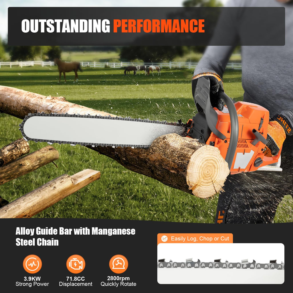 72CC 5.3HP 24" Gas Chainsaw A739