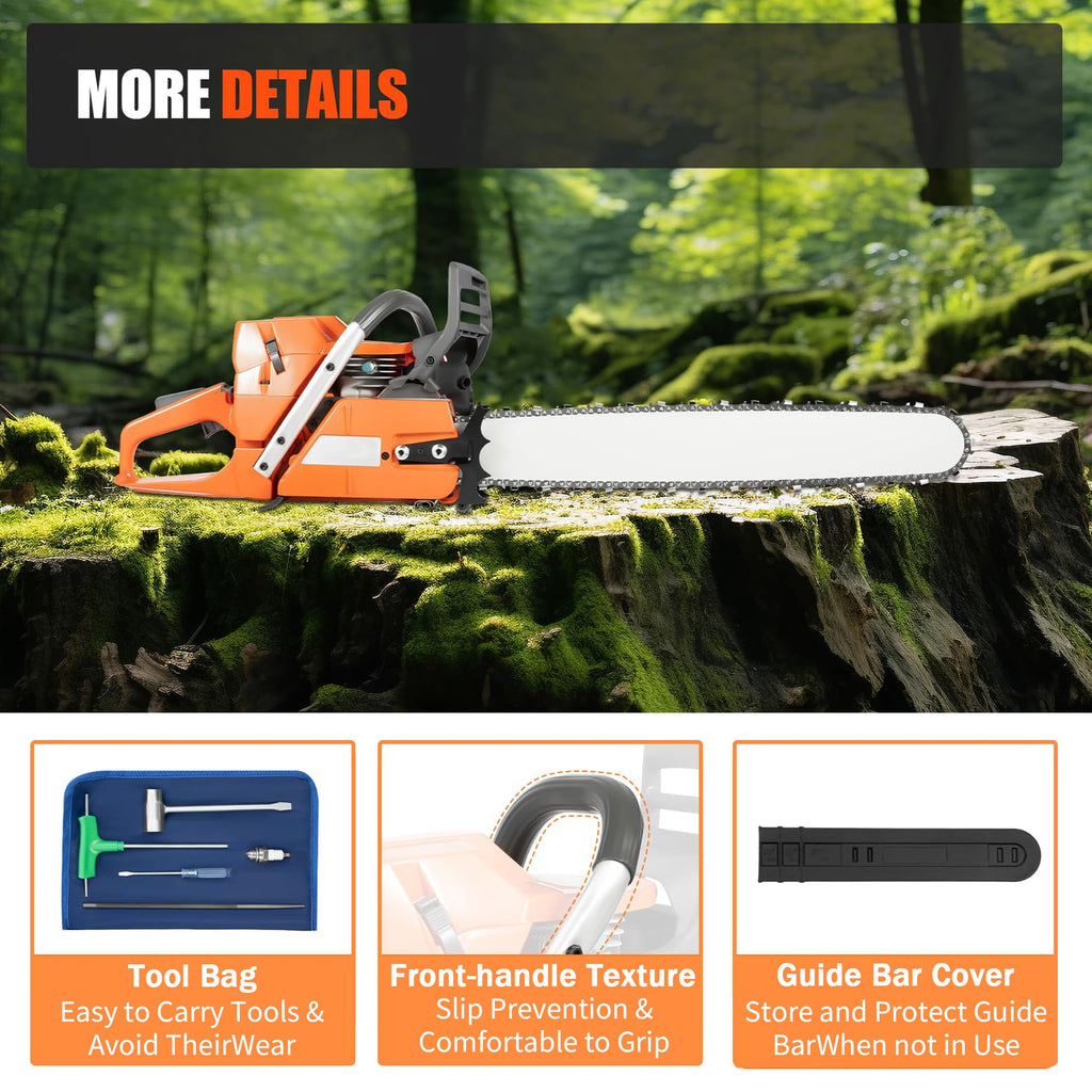 72CC 5.3HP 24" Gas Chainsaw A739