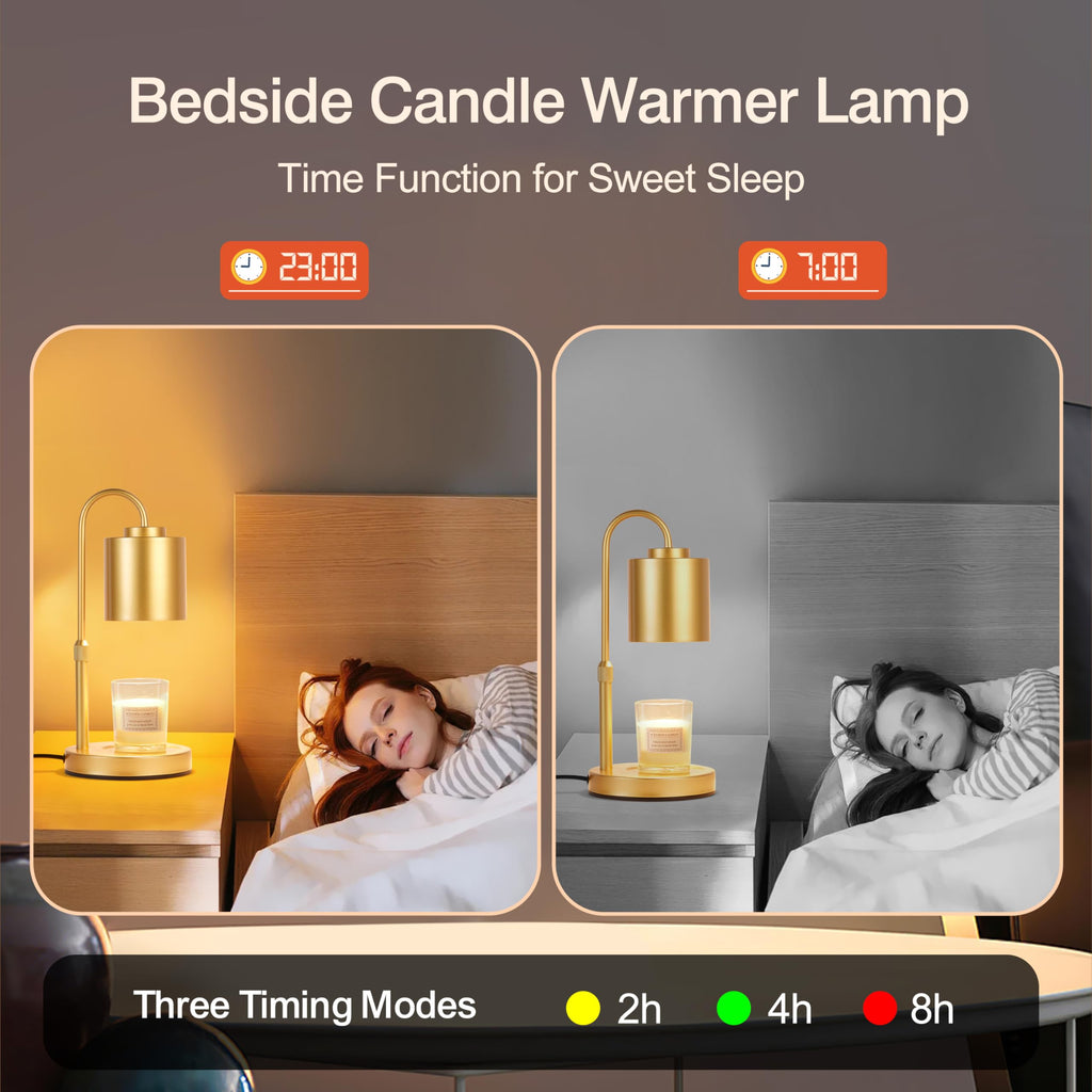 Height Adjustable Electric Candle Warmer Lamp with Timer & Dimmer N347
