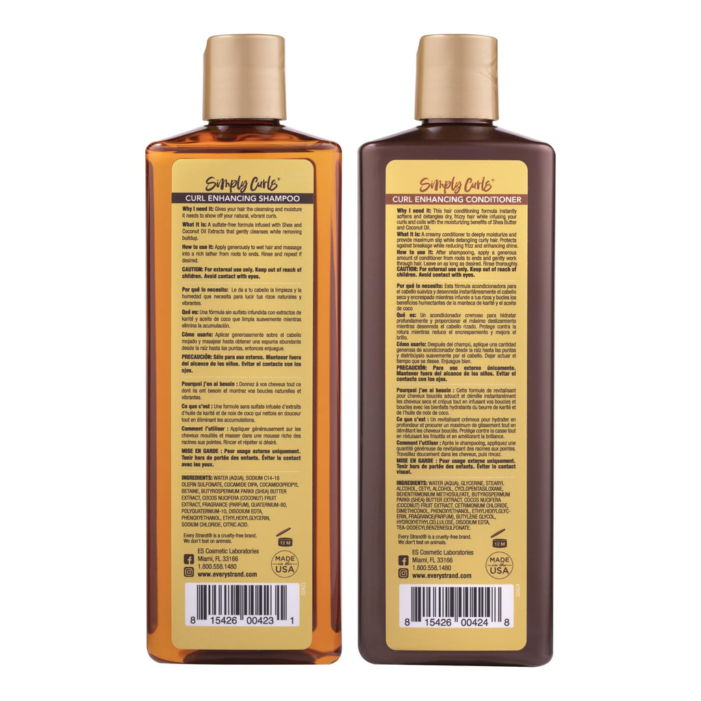 Sulfate Free Curl Enhancing Shampoo and Conditioner Set 13.5 oz M3248