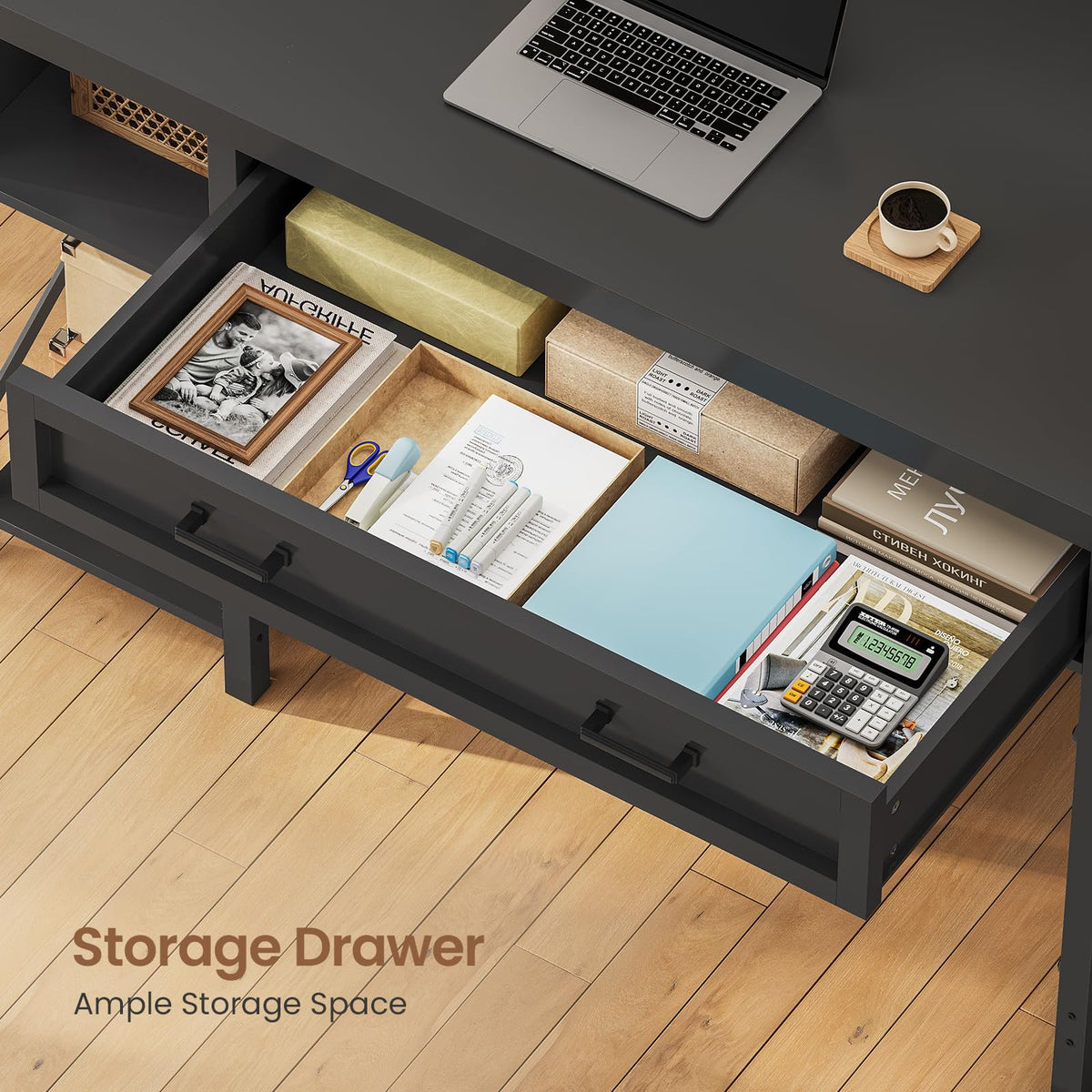 40" Farmhouse Small Desk with Drawers M4000