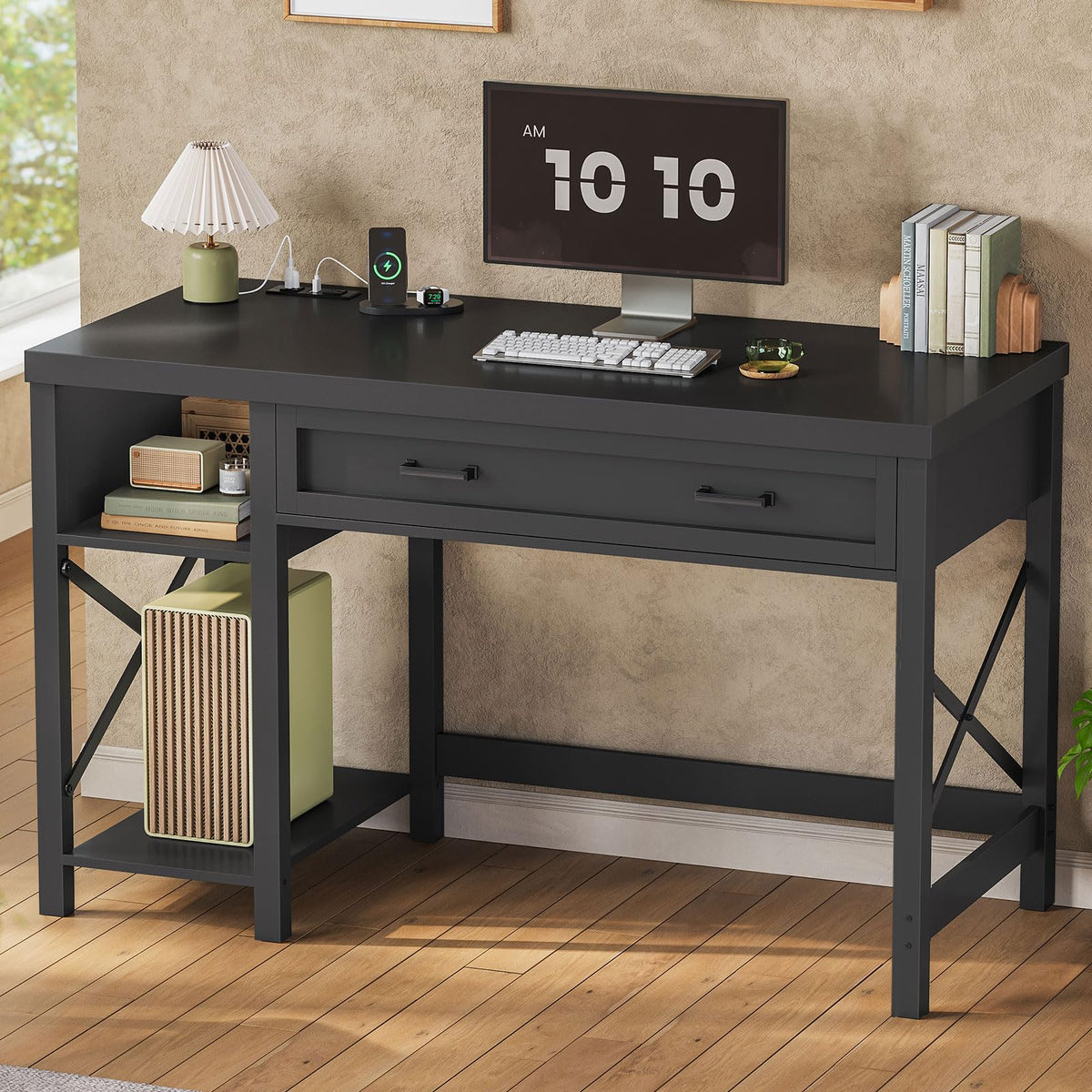 40" Farmhouse Small Desk with Drawers M4000