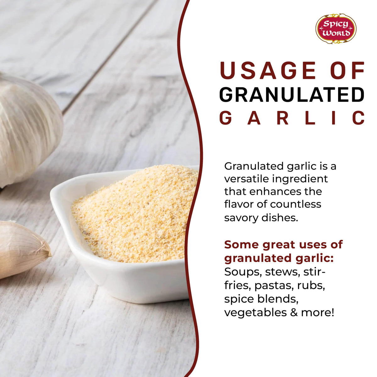 Granulated Garlic 6 LB Jar Gluten Free Non-GMO X6025
