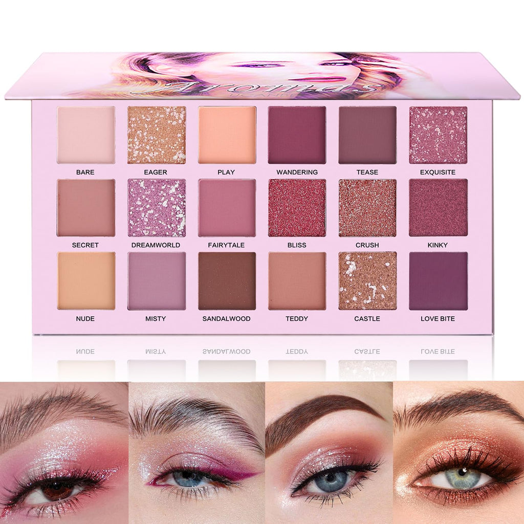 18 Colors Shimmer Matte Glitter Eyeshadow Palette G819