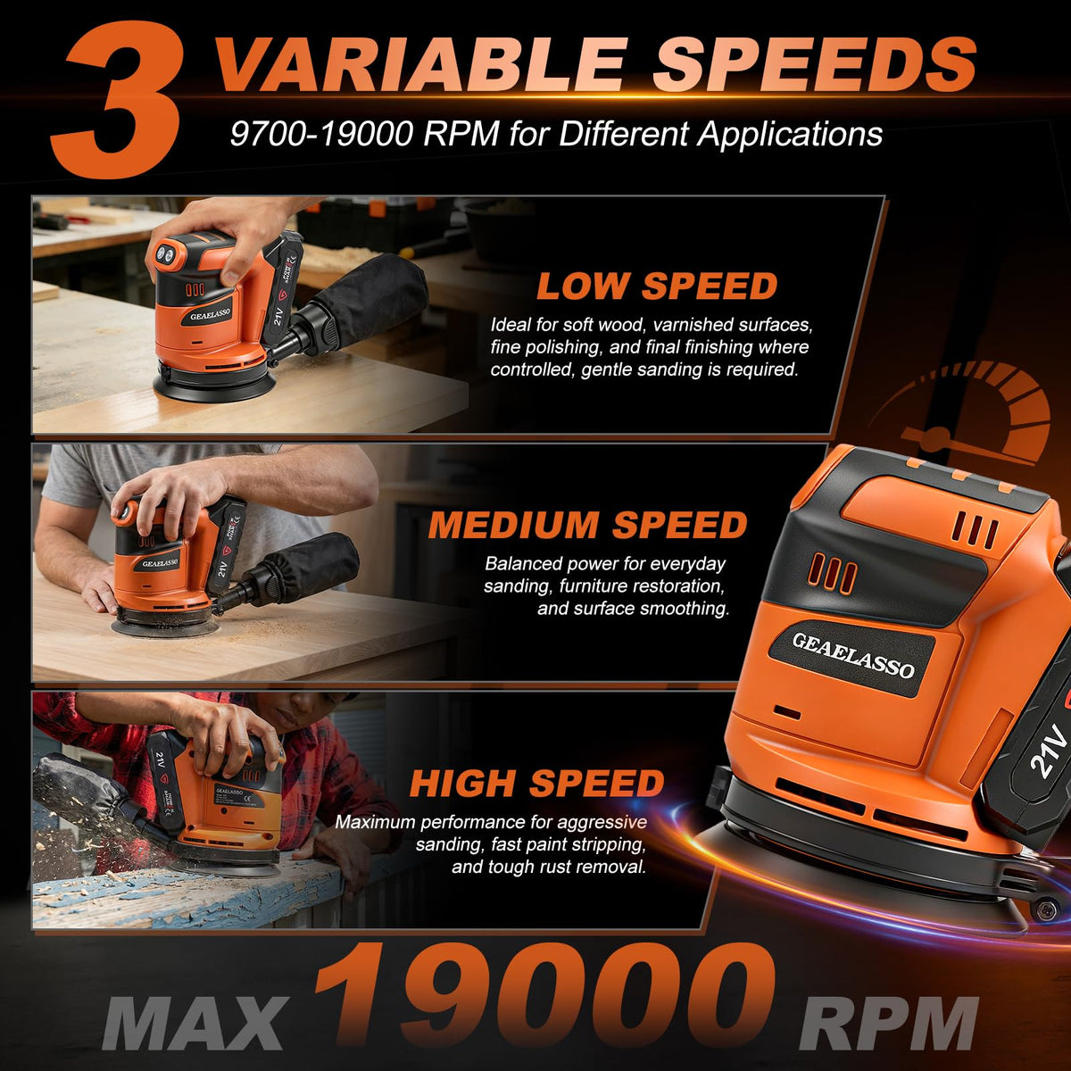 Cordless Random Orbital Sander 5 Inch N20051