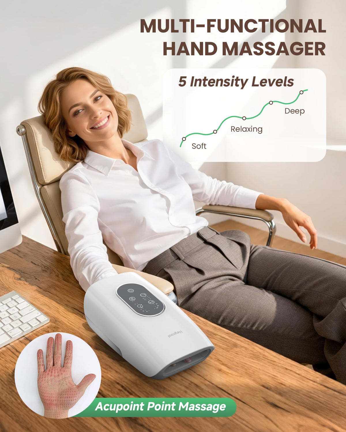 Cordless Hand Massager with Heat Compression K677192