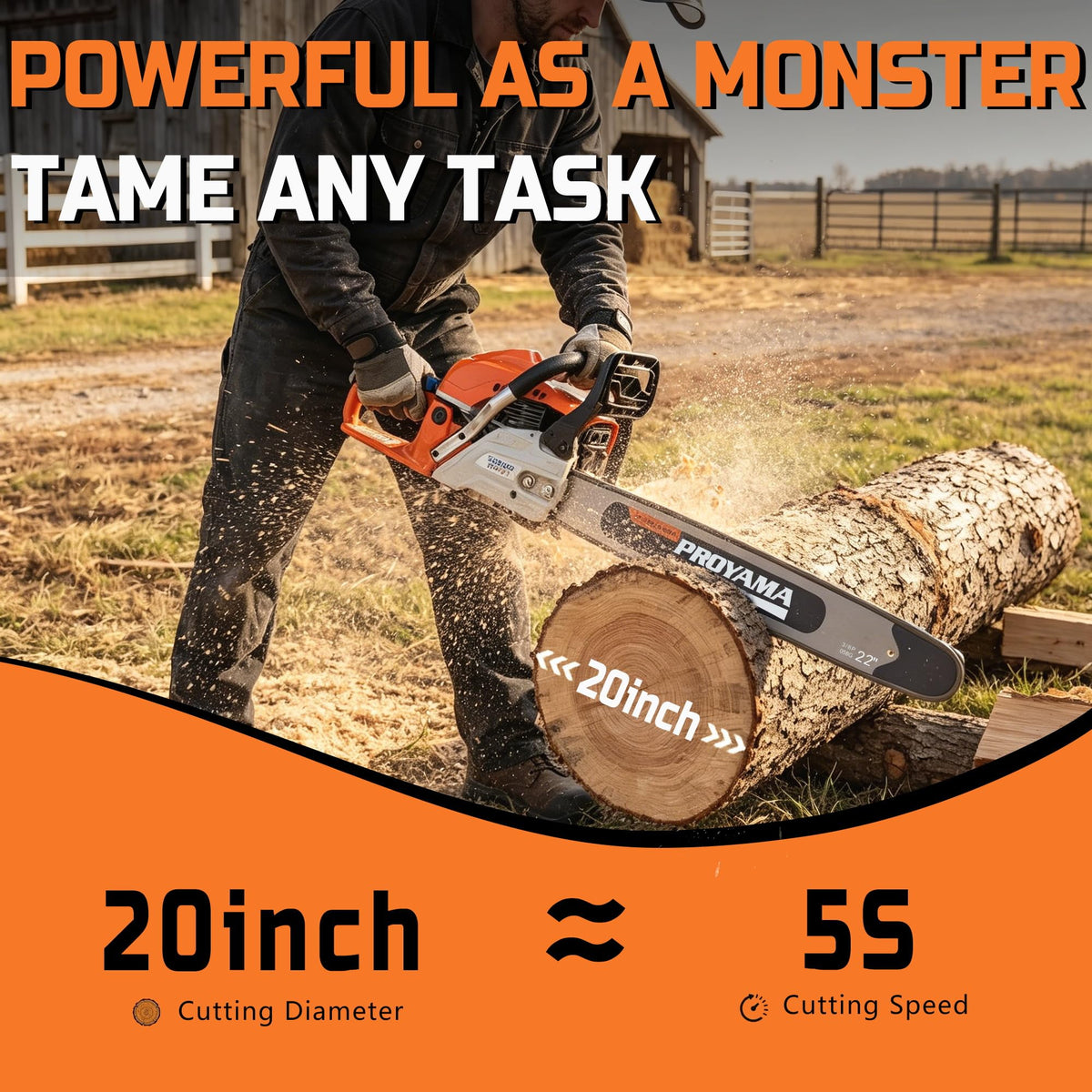 68cc Gas Powered Chainsaw J4243
