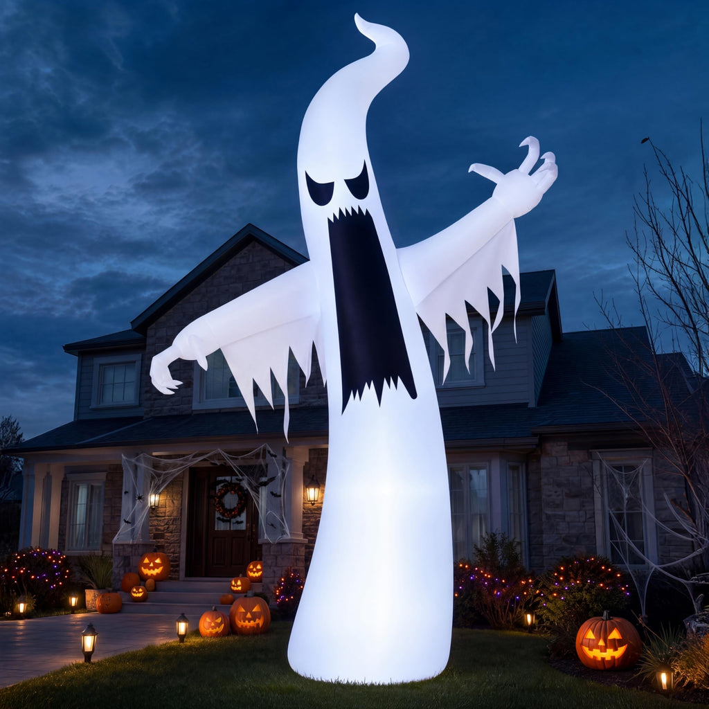 12 FT Inflatable Ghost Outdoor Decoration with LEDs X6851