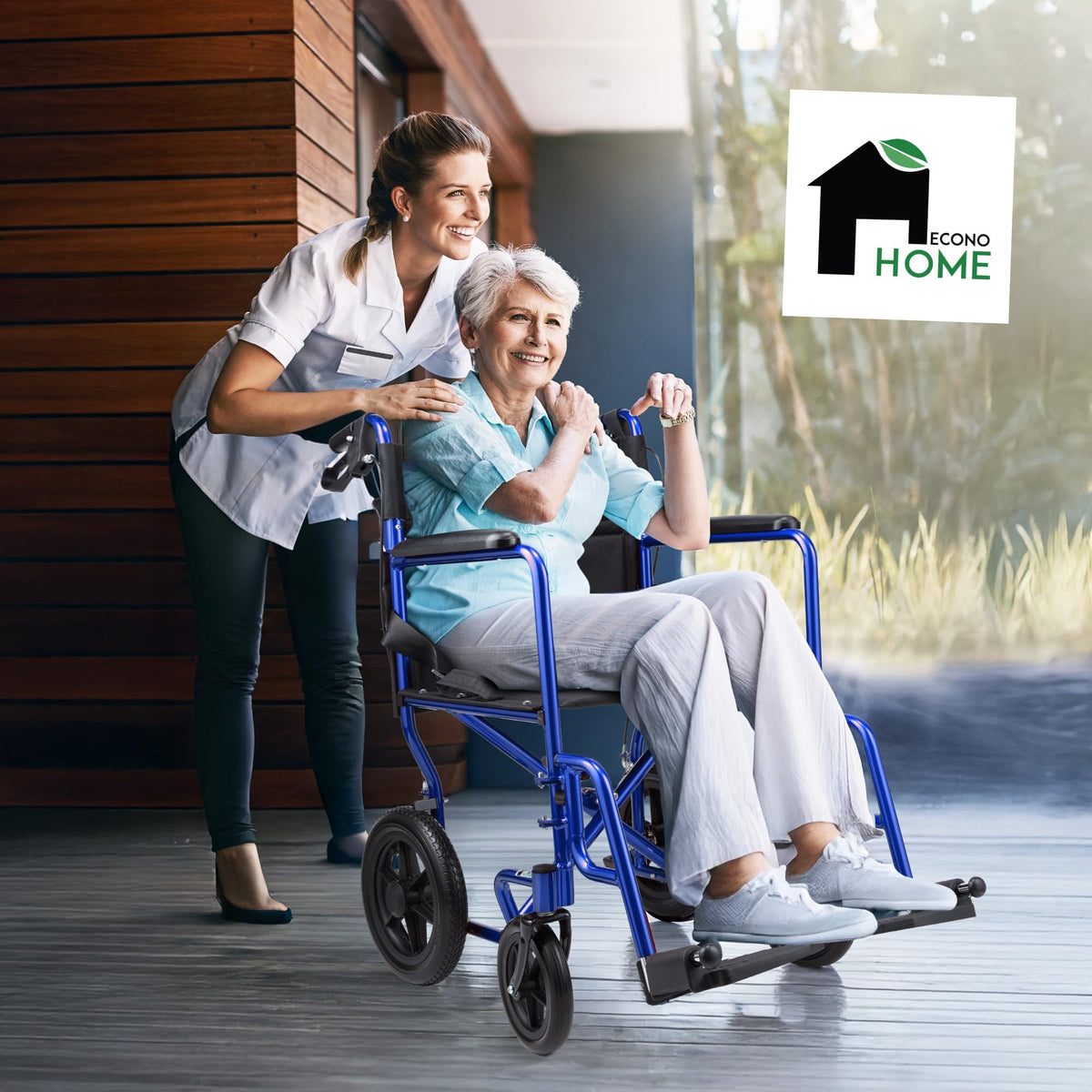Lightweight Folding Wheelchair with Hand Brakes Z464
