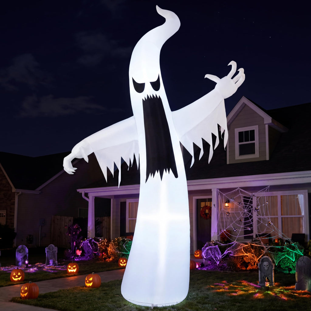 12 FT Inflatable Ghost Outdoor Decoration with LEDs X6851
