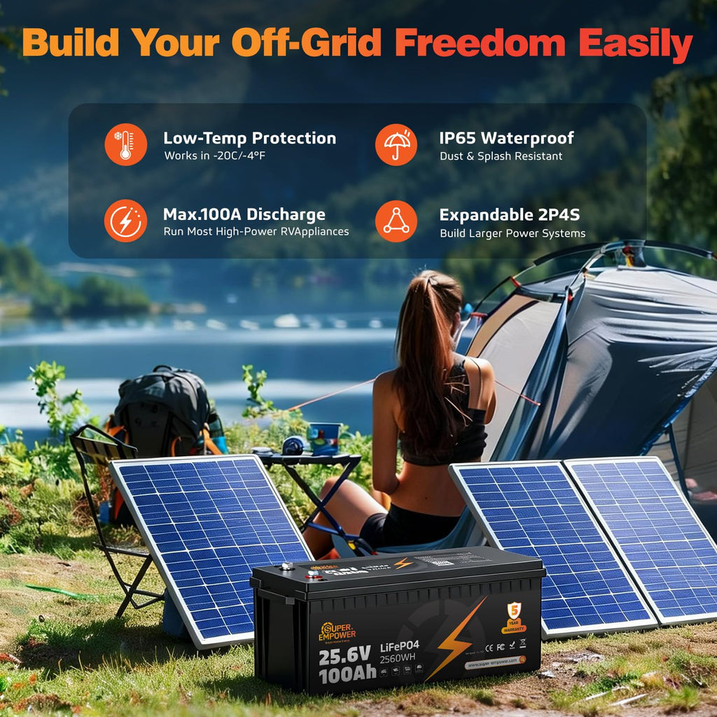 24V 100Ah LiFePO4 Deep Cycle Lithium Battery R3757