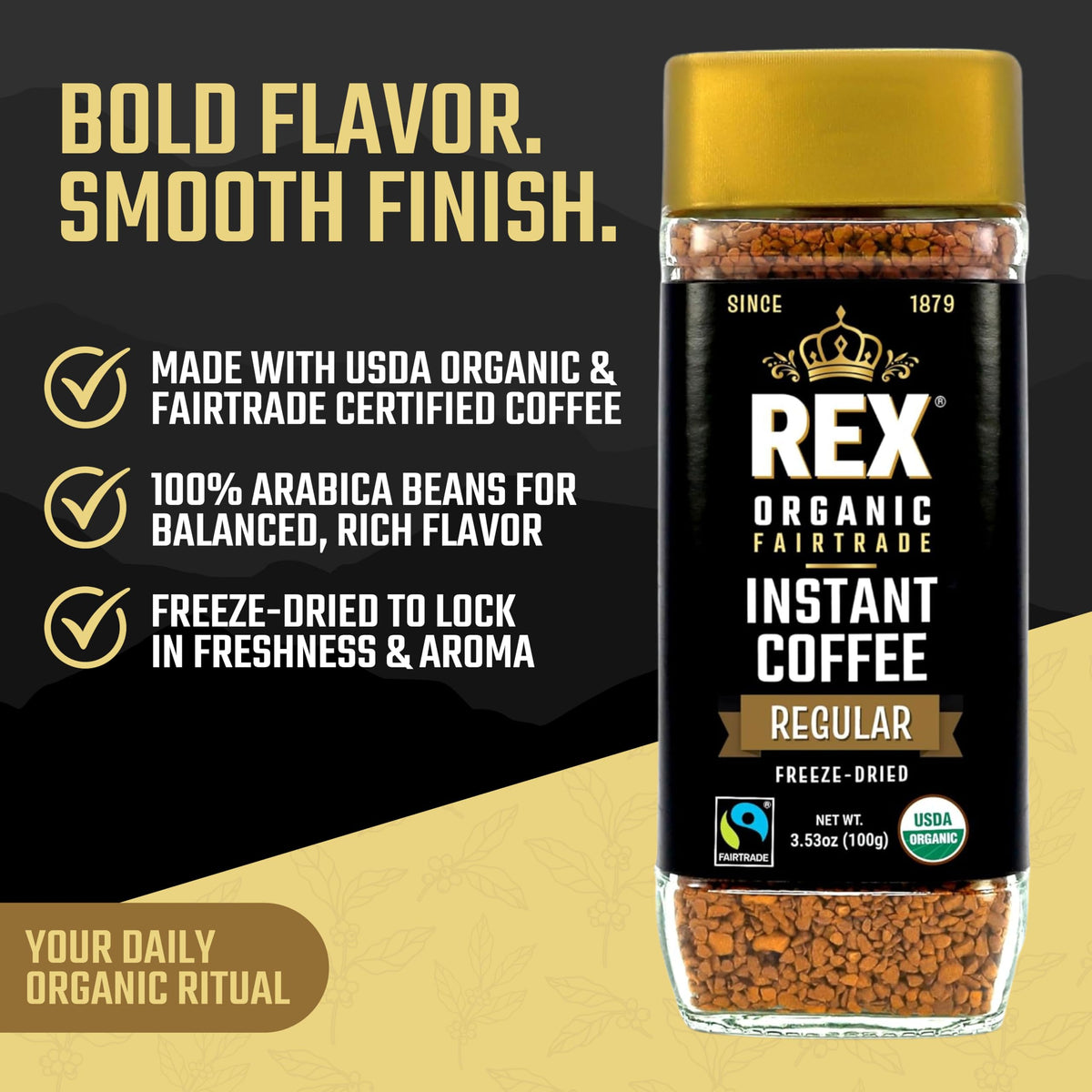 Organic Fairtrade Instant Coffee 3.53 oz C49413