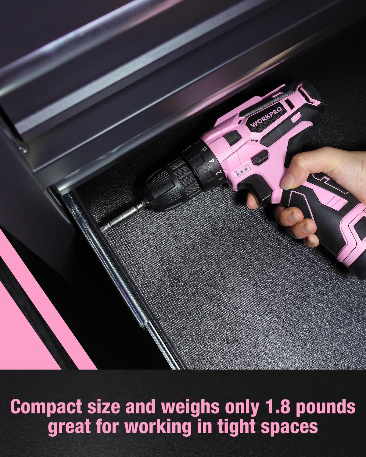 Pink Cordless Drill Driver Set N8872