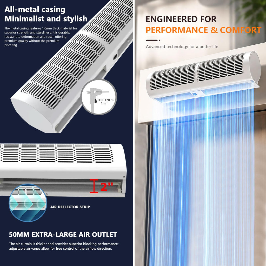 2-Speed Air Curtain Machine with Remote Control N388442