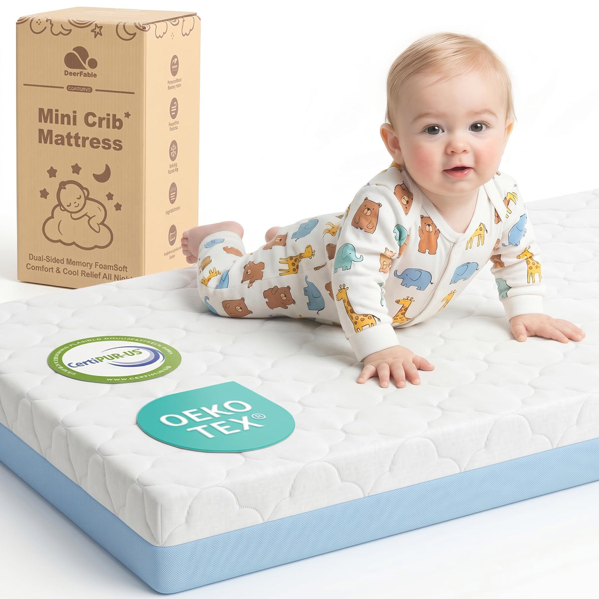Dual Sided Memory Foam Pack and Play Mattress X3658