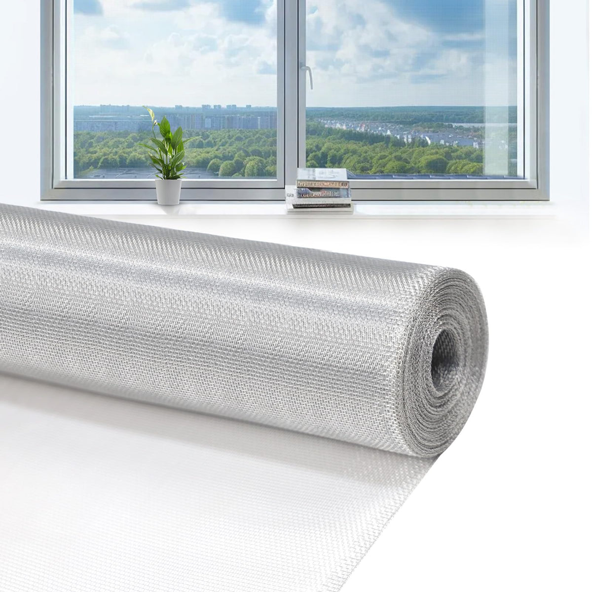 Aluminum Window Screen Mesh 3'x25' Replacement Roll F166