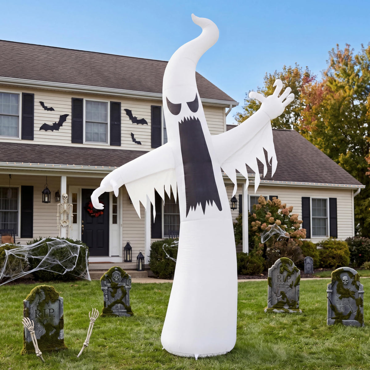12 FT Inflatable Ghost Outdoor Decoration with LEDs X6851